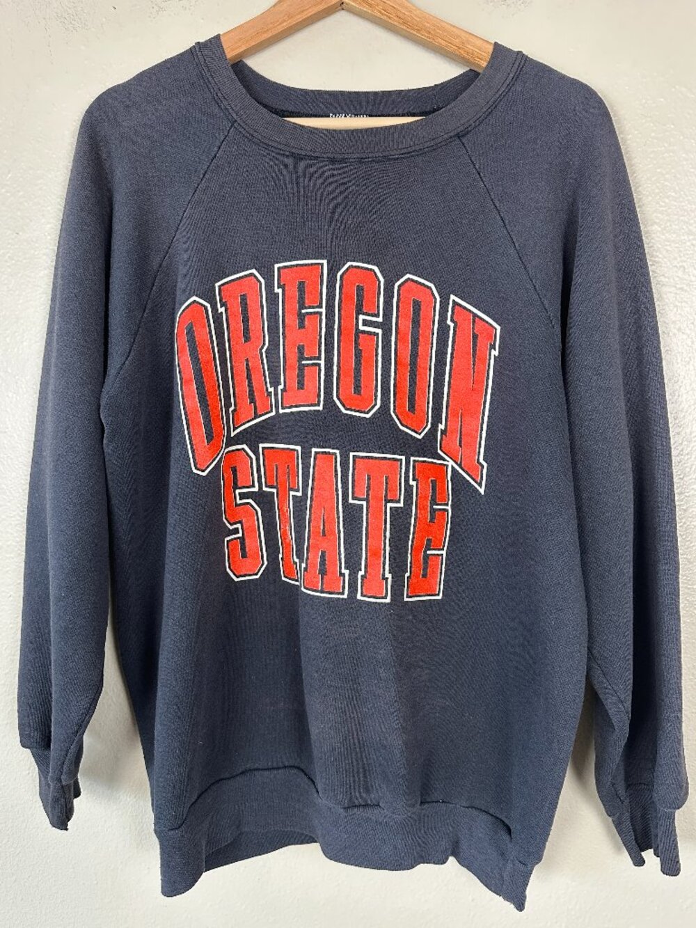 Oregon State Beavers Sweatshirt Vintage 80s College Black Orange Women's Large